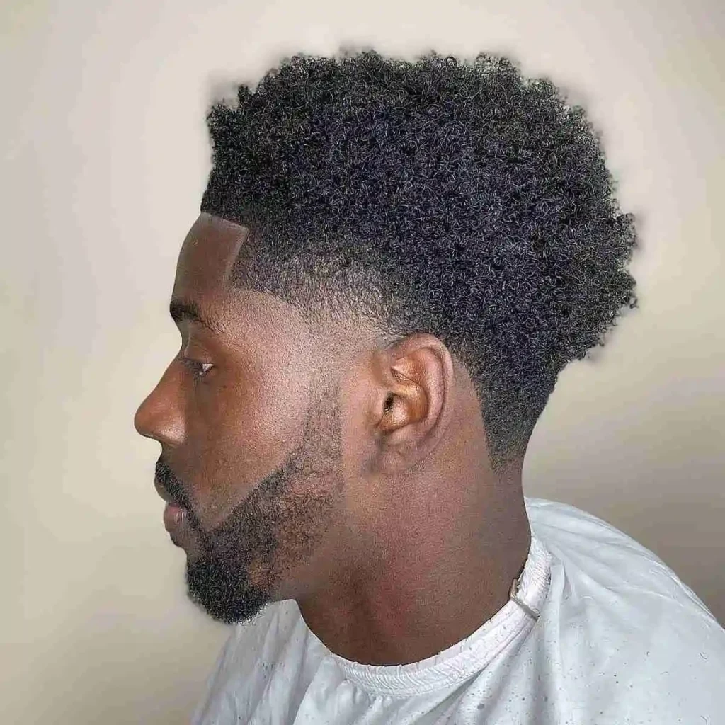 Curly High-Top Fade Short Curly Hair Men 